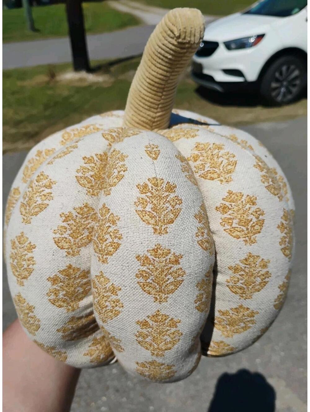 Block Print Shaped Pumpkin Throw Pillow  - Threshold